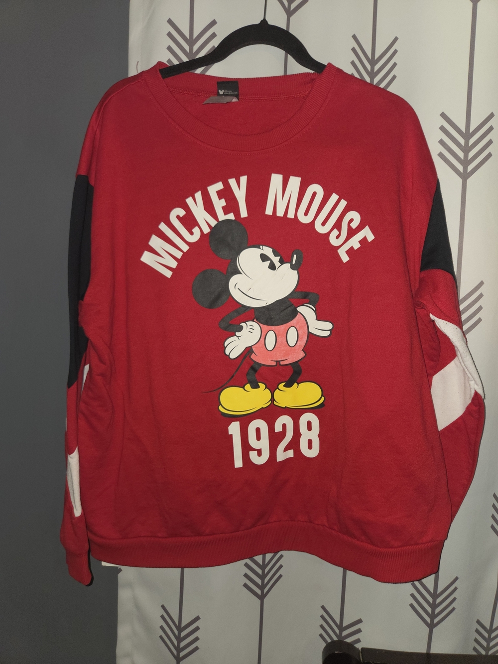 Disney Red Mickey Mouse 1928 Crewneck Sweatshirt